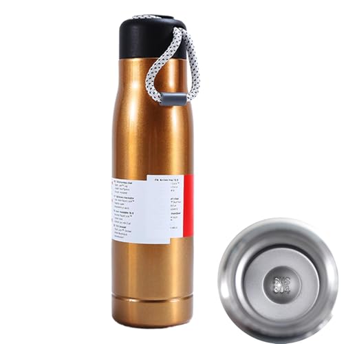 Botella De Agua - Botella De Agua De Gimnasio De Acero Inoxidable | Botella De Bebidas De Gran Capacidad Con Cuerda De Transporte | Botella De Agua Deportiva Impermeable | Tazas Térmicas Portátil
