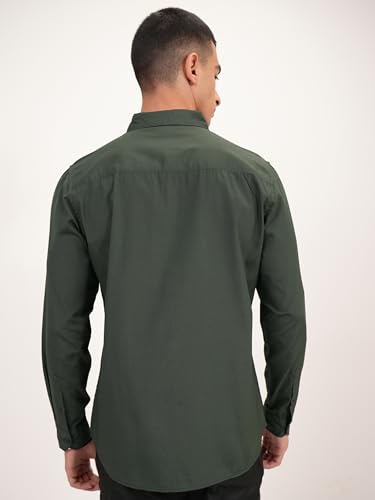 Image of Highlander Men's Slim Fit Shirts | Solid | Long Sleeves | Spread Collar | Formal Shirts | Men Shirts