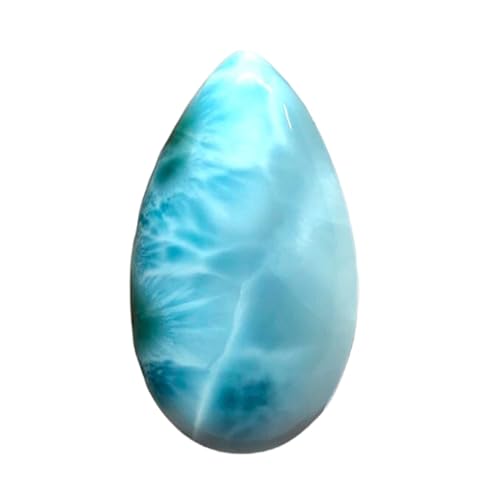 Larimar naturel de qualité gemme en cabochon poire pour haute joaillerie