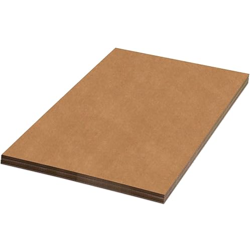 Aviditi Corrugated Cardboard Sheets 24" x 72" (5 Pack) Large Card Board for Layer Separation Packaging Mailing Shipping Packing, and Protecting Products from Forklift Damage - 5 Pack