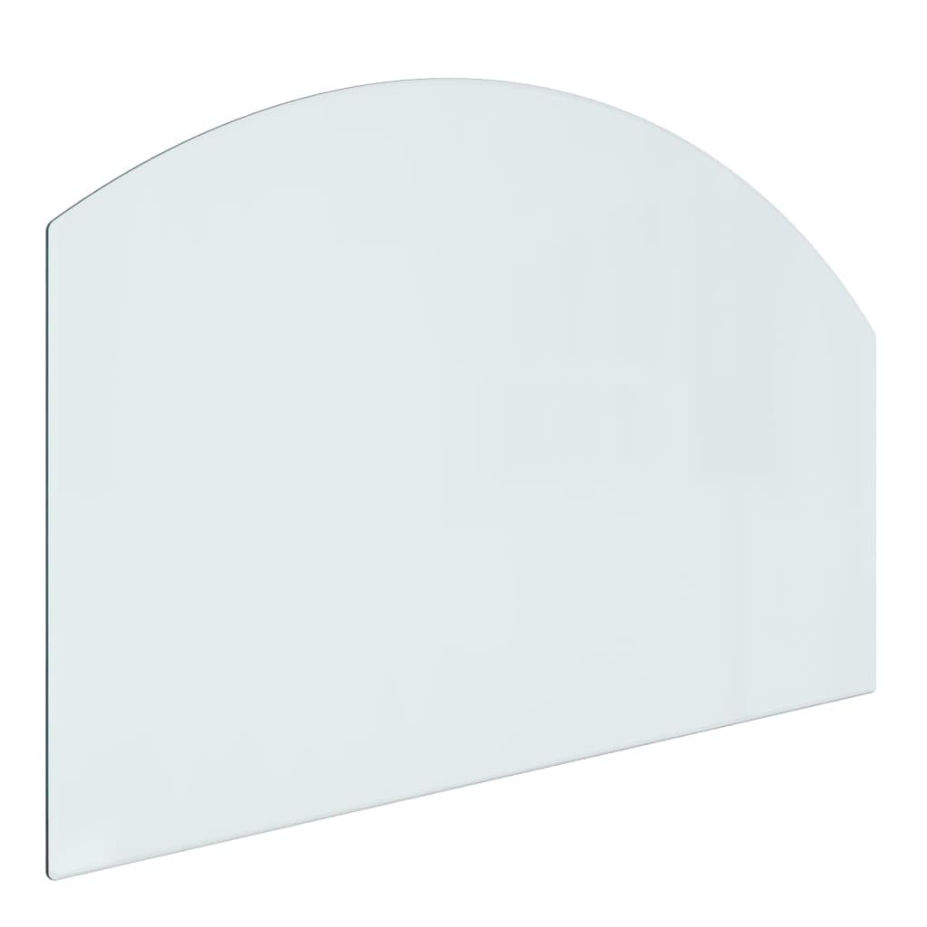 Plaque en Verre pour Cheminée, Tapis de Cheminée Plaque de Protection Anti Feu Plaque de Verre pour cheminée 80x50 cm
