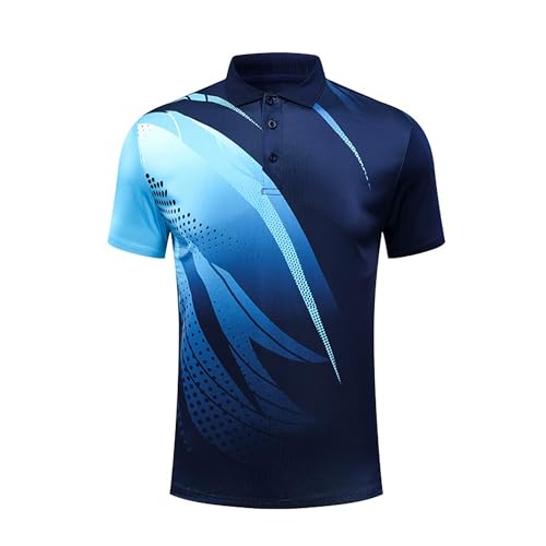 LBOYU Blank Badminton Jersey for Men Women, Customizable Team Name Badminton Quick-Drying Shirt for Sports Competition