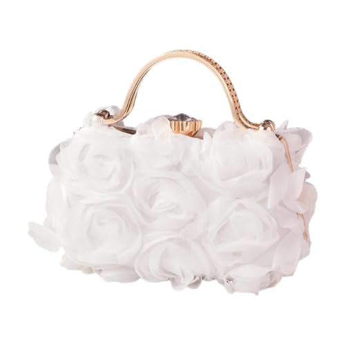 Porte-monnaie compact blanc femme pour cartes et monnaie de soirée