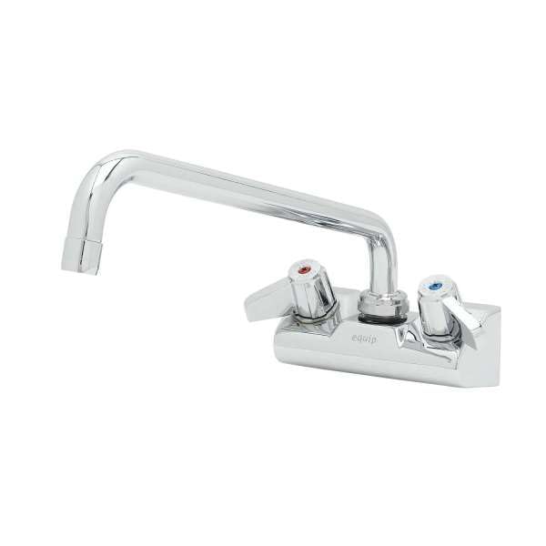 T&S Brass 5F-4WLX12 Equip Rubinetto da parete da 4 pollici con ugello oscillante da 30,5 cm, aeratore 2,2 GPM