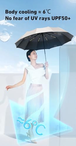 Image of The Purple Tree 24-Rib Windproof Umbrella - Heavy Duty Automatic Open Umbrella, UV Protection, Reinforced Frame, All-Weather Folding Umbrella for Men & Women