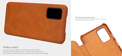 Image of Flip Cover Compatible with OnePlus 9RT 5G / One Plus 9RT 5G (Brown)