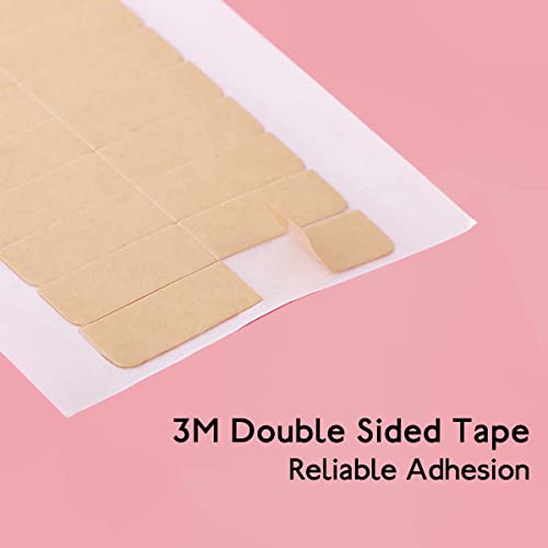 Image of WENNALIFE Clear Double-Sided Hair Extension Tape Tabs, 72 Pcs