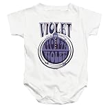 Popfunk Willy Wonka and the Chocolate Factory Turning Violet, Violet Unisex Infant Snap Suit for Baby, White, Small