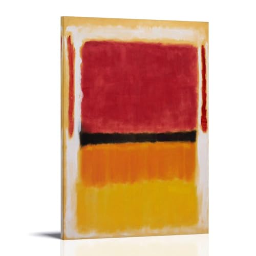 Lot de 16 impressions sur toile Mark Rothko tableaux abstraits violet noir jaune pour décoration murale