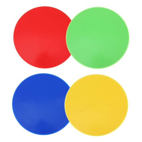 balacoo 4pcs Sport Markers Landmark Line Sign Pad Circle Floor Markers Multifunctional for Basketball Soccer