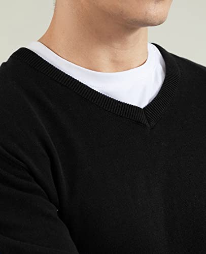 QUALFORT Men’s 100% Cotton Sweater, Soft Pullover Knitwear, Fall Clothes for Men 20253