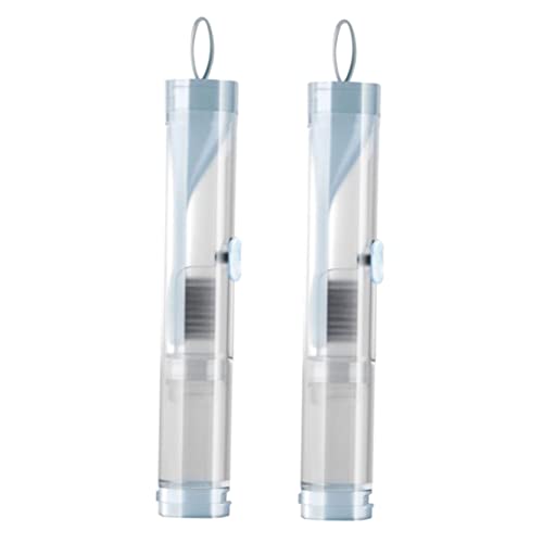 Homoyoyo 2 Piezas Estuche de Viaje para Cepillos de Dientes y Pasta de Dientes Caja de Almacenamiento para Camping y