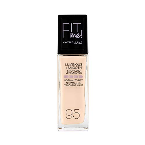 Maybelline New York Make Up, Fit Me! Base de maquillaje con SPF18, para pieles impecables, todos los tipos de piel, nº 95 Fair Porcelain, 30 ml