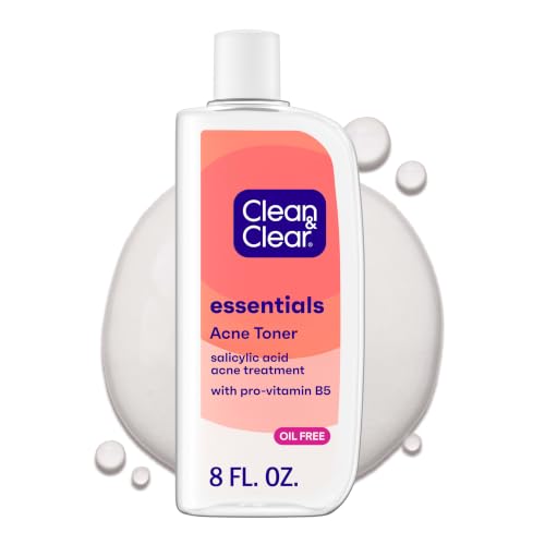 Clean & Clear Essentials Oil-Free Acne Toner, 2% Salicylic Acid, 8 fl oz