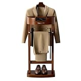 Qcesorib Galán de Noche Moderno Multifuncional con Cajón, Marrón