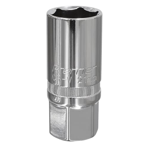 Sealey S12Sp14 Spark Plug Socket 21Mm 1/2Sq Drive, Silver - Image 2