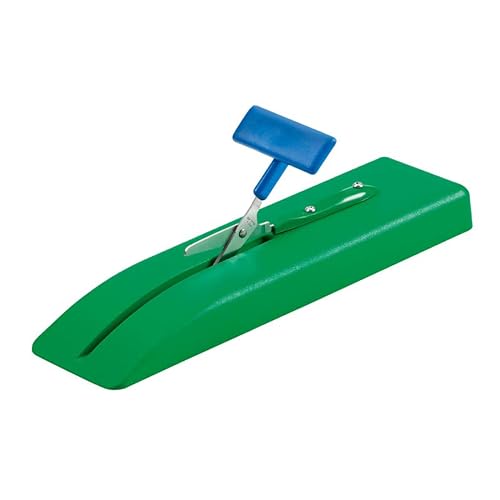Fun & Function Mounted Table Top Scissors - Adaptive for Kids Special Needs with Plastic Base - Safety for Classroom - Adapted - Special Needs Essentials