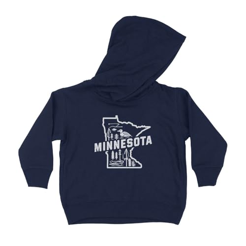 Minimalist Minnesota Kids Hoodie Sweatshirt Toddler