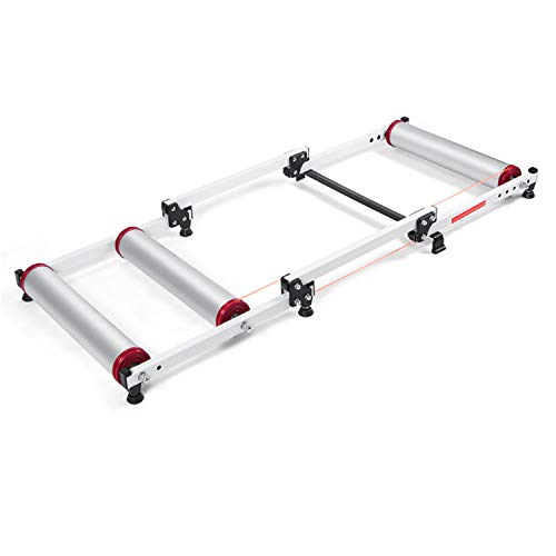 Entrenador Bicicleta, Entrenador de Ciclismo Plegable Triple, Rodillo de Bicicleta Ajustable, estación de Ejercicio for Bicicleta de Carretera, Compatible con un diámetro de Rueda de 16-29 Pulgadas
