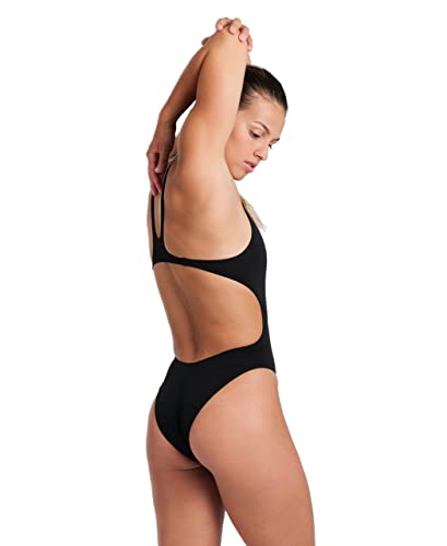 Image of Arena Womens Solid Team Swimsuit Swim Tech Back MaxLife Open Back Bathing Suit Athletic Swimwear