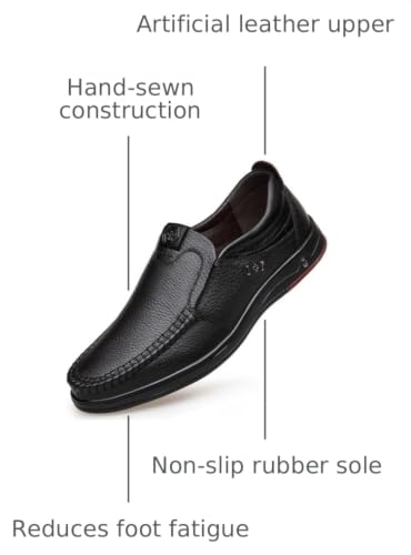 Image of Veslesth Men Business Working Office Shoes Leather Walking Casual Driving Loafers Oxfords Male Luxury Party Fashion Formal Sneakers Comfort Dress Outdoor Working Walking