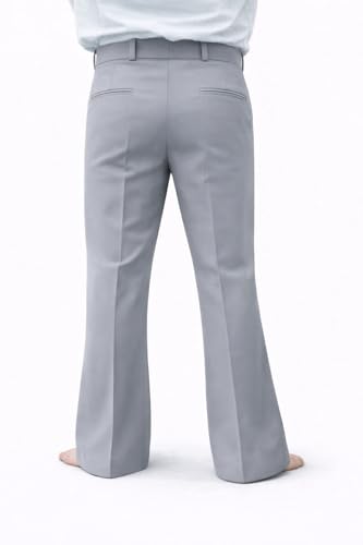 Image of Men's Bootcut Trousers Light Grey