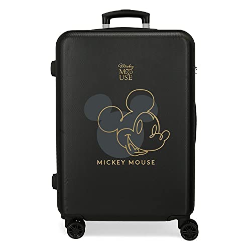 Valise moyenne Disney Noir pour vos vacances en famille et week-ends prolongés