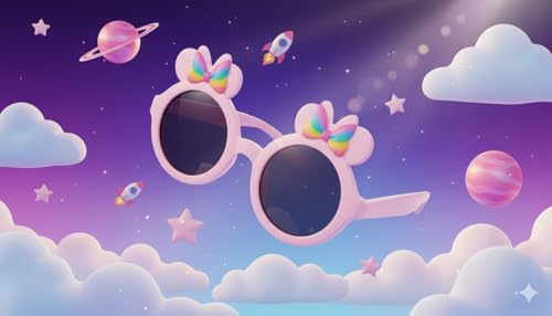 Image of STRIDERS Disney Minnie Sunnies Rainbow Sunglasses Pink Kids Fashion Eyewear UV Protected Durable Frame Perfect Outdoor Summer Accessory