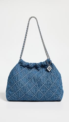 Tory Burch Women's Fleming Soft Denim Drawstring Bag2