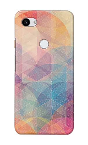 Image of Printed Hard Back Cover Case for Google Pixel 3A Back Cover (Crumpled Paper Design) -1803