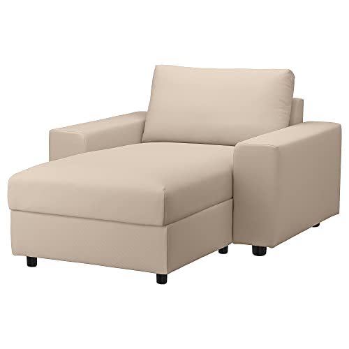 IKEA VIMLE Chaise Longue con reposabrazos anchos/Hallarp Beige