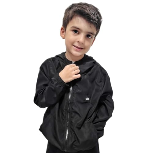 Jaqueta Corta Vento Masculino e Femenino Infantil Resistente á Água Ultra Leve sem Forro com Capuz e