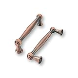 khtumeware 10 Pack 3 Inch(76mm) Brushed Antique Copper Cabinet Pulls Soild Vintage Kitchen Cabinet Handles Kitchen Cabinet Hardware for Cupboard Drawer Handles Dresser Pulls