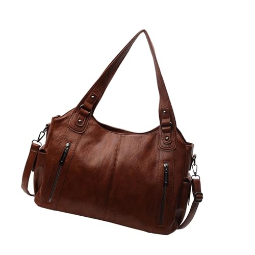 Sac à bandoulière pour femme en polyuréthane souple et spacieux avec poignée