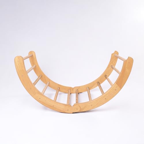 Image of Kids Rocking Bed | Arc Climber | Child Safe | Smooth Edges | Multiprpose (Foldable Without Mattress, Natural Pine)