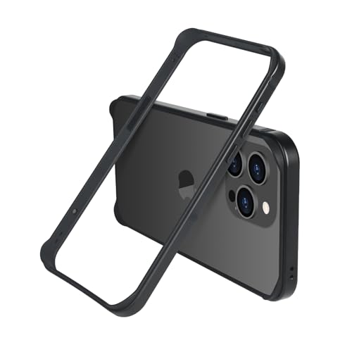 Coque iPhone 15 Pro LUVI en silicone noir titane fine