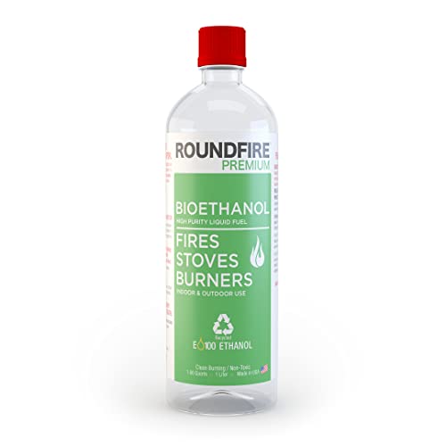 ROUNDFIRE Premium 1 Liter Bio Ethanol Fuel for fireplaces, Stoves and