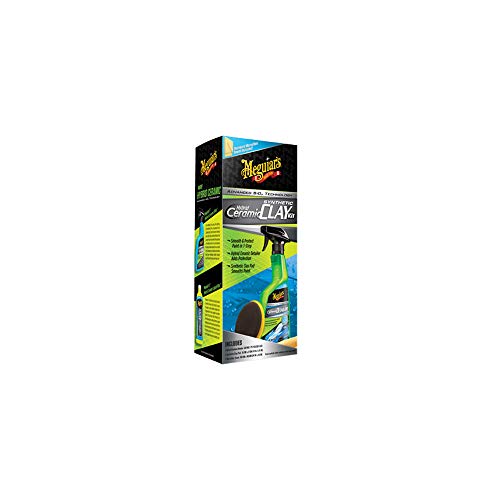 Meguiar's Hybride Céramique Kit Inclus 532 ml Fintion Spray, Synthétique Décontamination Tampon...