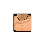 Wedity Collar de cruz negra collar de estrella en capas góticas collar de luna de Halloween joyas para mujeres y niñas (Negro C)