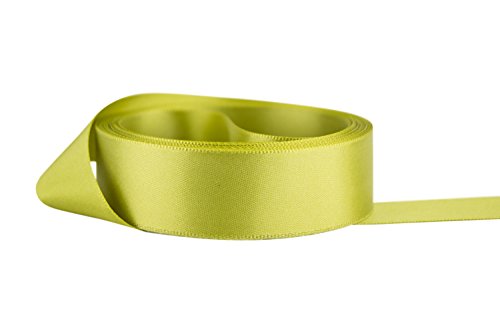 Image of Ribbon Bazaar Double Faced Satin - Premium Gloss Finish - 100% Polyester Ribbon for Gift Wrapping, Crafts, Scrapbooking, Hair Bow, Decorating & More - 5 /8 inch New Moss 50yd Spool
