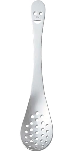 ナガオ 燕三条 ニコ レンゲスプーン 穴あき 18.1cm つや消し 18-8ステンレス 日本製