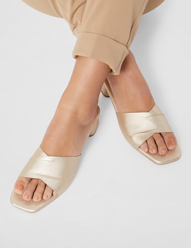 Image of Metro Women's Faux Leather Formal Block Heel Fashion Sandals