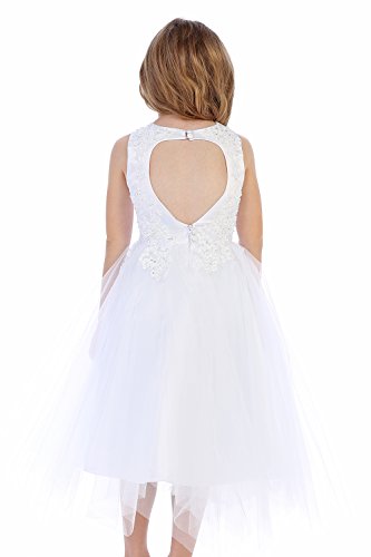 First Communion Dresses for Girls 7-16 Holy 1st Communion Dress White Vestidos de Primera Comunion para Niñas Size2