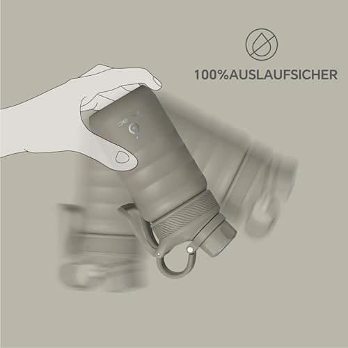 Ideus Vakuumisolierte Wasserflasche, 360 ml Edelstahl Doppelwand Flasche Metall Sport Kantine mit auslaufsicherem Schraubverschluss – Ansicht 6