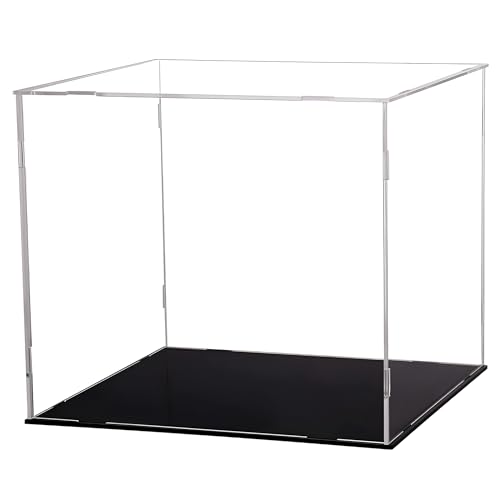Image of Evron Display Case for Collectibles Assemble Clear Acrylic Box Alternative Glass Case for Display Action Figures Home Storage Organizing Toys (16x13x14in 40x33x35 cm).