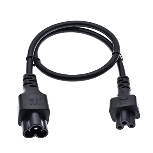 Toptekits C5 to C6,UPS PDU IEC320 C5 to C6 Extension Power Supply Lead Cable Cord Adapter,IEC320 C6 Male to C5 Female Conversion Extension Short Power Cable (C5 to C6 Cord,2ft/0.6m)