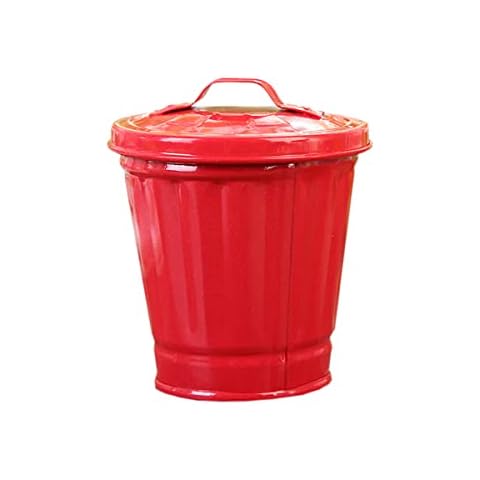 Verve Jelly Mini Metal Wastebasket with Lid Cover