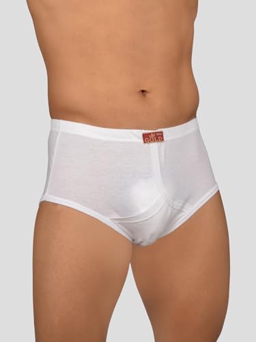 Image of VIP Gold Men Solid White Pure Cotton Briefs