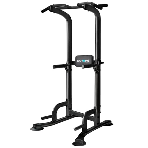 BARWING Power Tower Pull Up Bar Station for Home Gym Dip Station Adjustable Height Strength Training Workout Equipment 400LBS