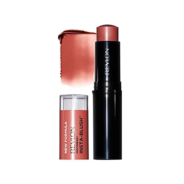 Revlon-Insta-Blush-Stick-Berry-Kiss Revlon Blush Stick, PhotoReady Insta-Blush Face Makeup with Cream to Powder Formula, High Impact Color, Moisturizing Creamy Formula, 320 Berry Kiss, 1.15 Oz